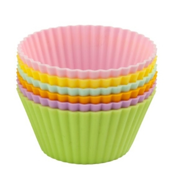 Casabella 3" Standard Muffin Cups Box Set, 6 Assorted Pastels - Picture 1 of 4